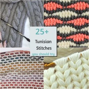 25 Tunisian crochet stitches to try