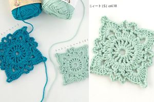 crochet granny squares with beautiful edge details