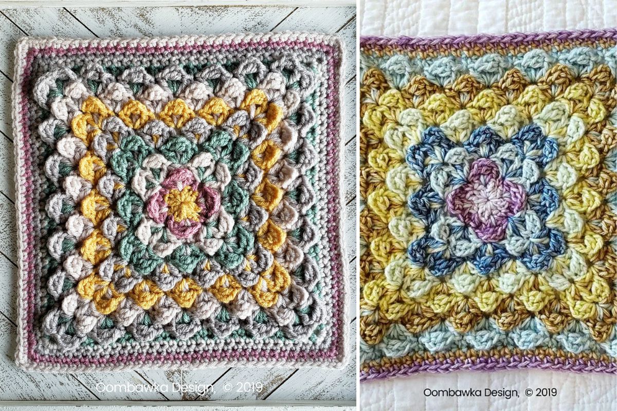multicolored crochet afghan squares