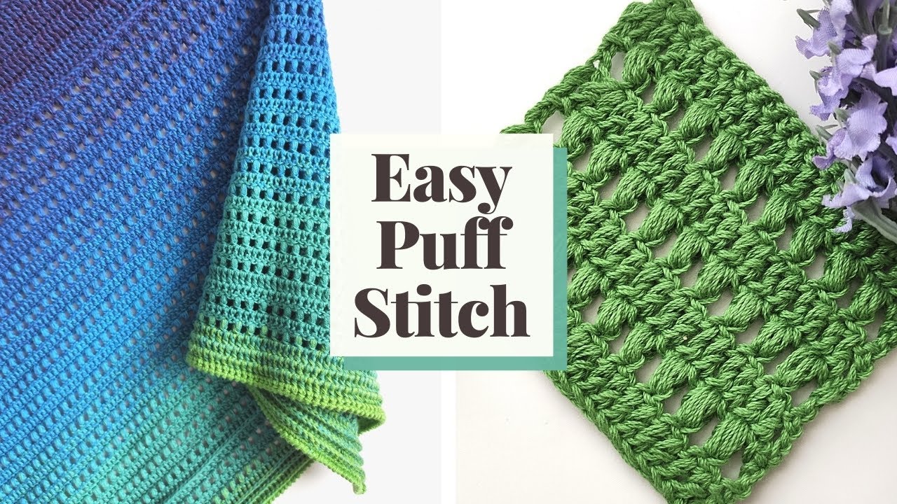 a crochet swatch in green