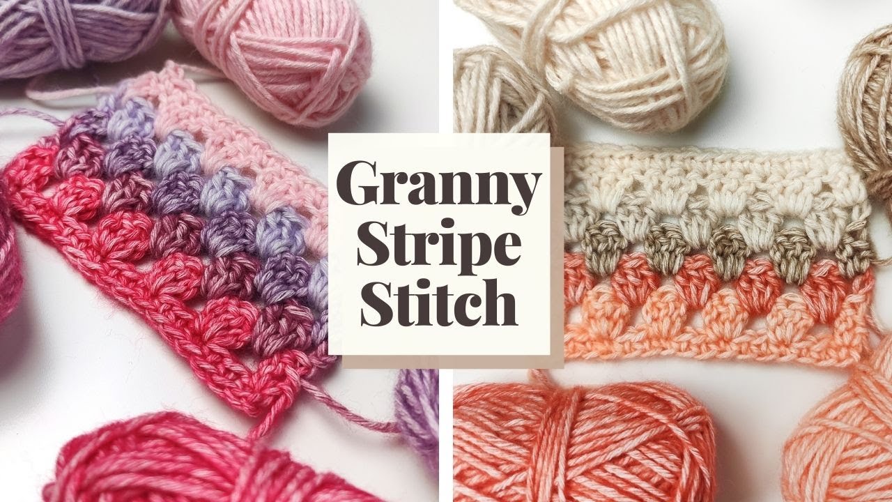 a crochet fabric worked with granny stitch in different colors