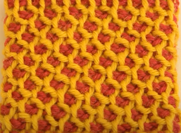 Tunisian crochet honeycomb stitch