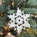 lacy crocheted snowflakes