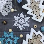 lacy crocheted snowflakes