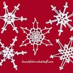Five Lace Snowflakes