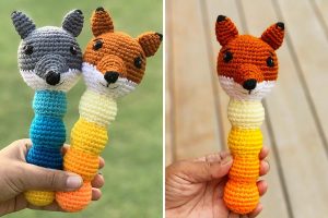 Ferdi the Fox & Walt the Wolf Rattle