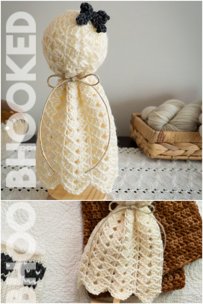 Farmhouse Crochet Ghost Halloween decoration